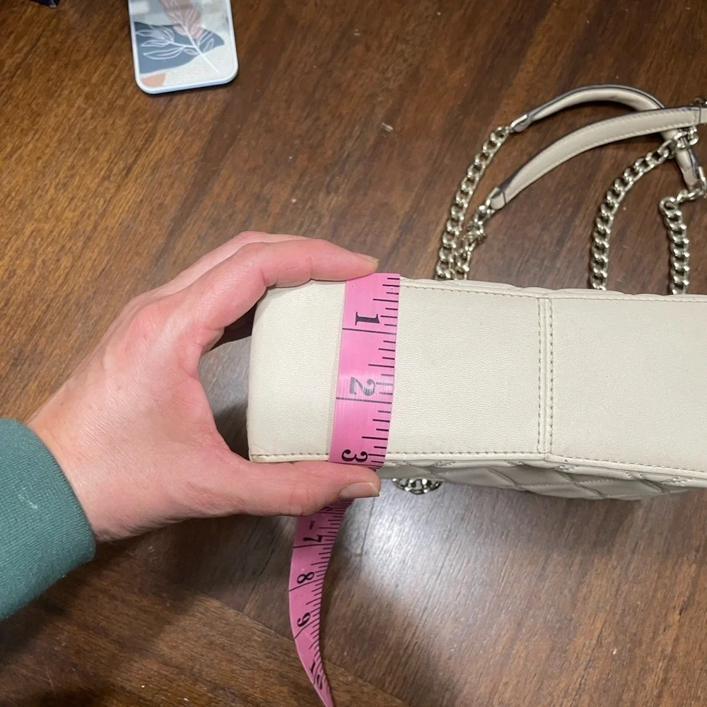 Kate Spade Natalia Cream Quilted Chain Shoulder Bag
